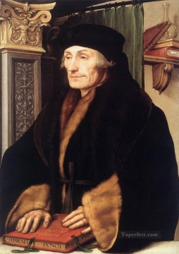  Younger Deco Art - Portrait of Erasmus of Rotterdam Renaissance Hans Holbein the Younger